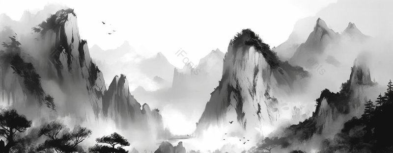 山水如画水墨中国画背景壁纸抽象水墨山水风景画,插画/手绘图,插画/手绘图库,插画/手绘图下载,插画/手绘